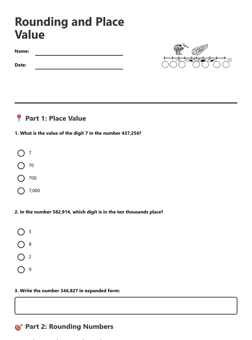Rounding and Place Value