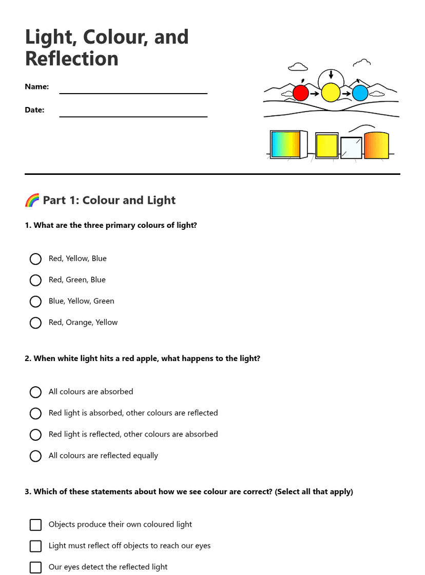 Light, Color, and Reflection