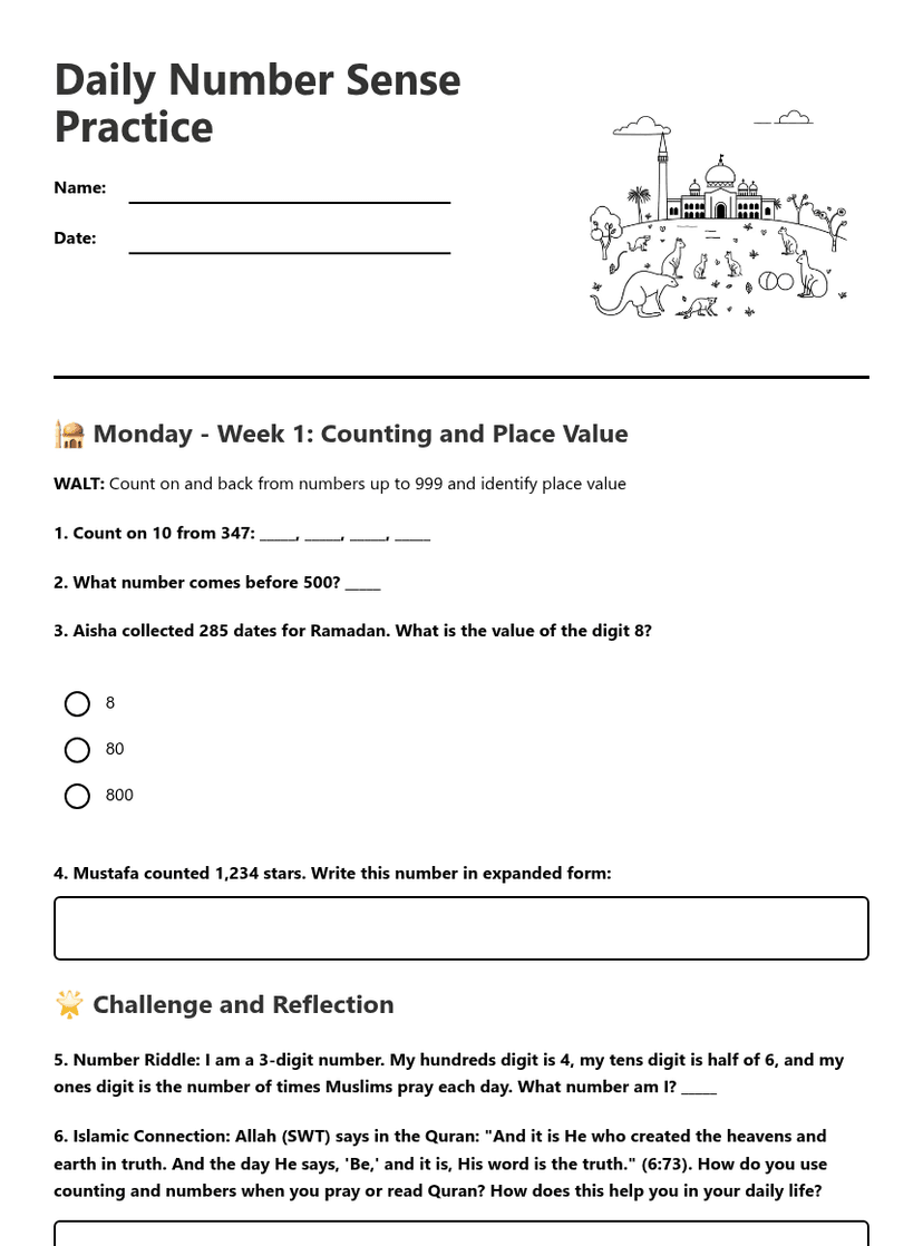 Daily Number Sense Practice