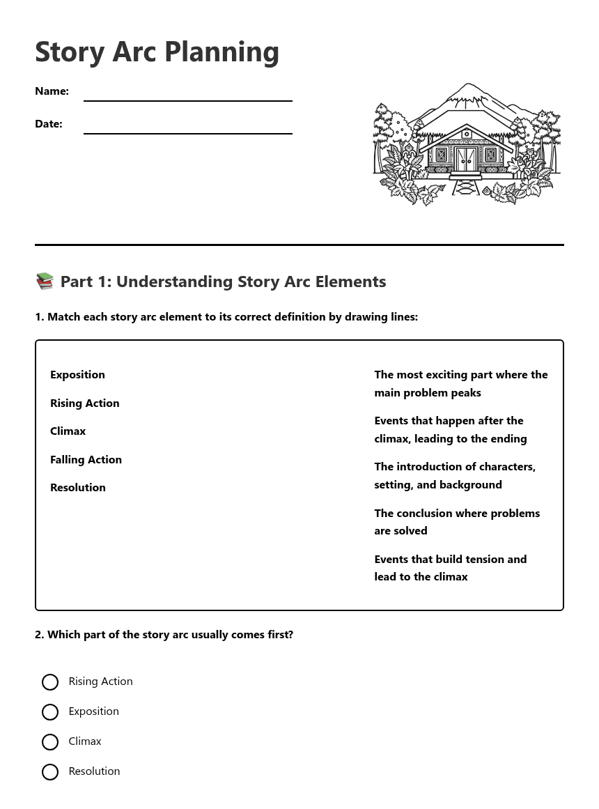 Story Arc Planning worksheet preview