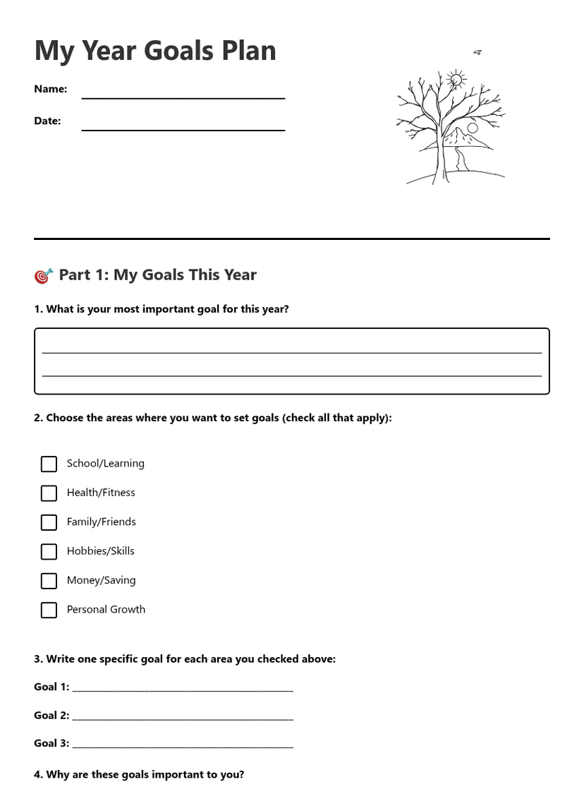 My Year Goals Plan