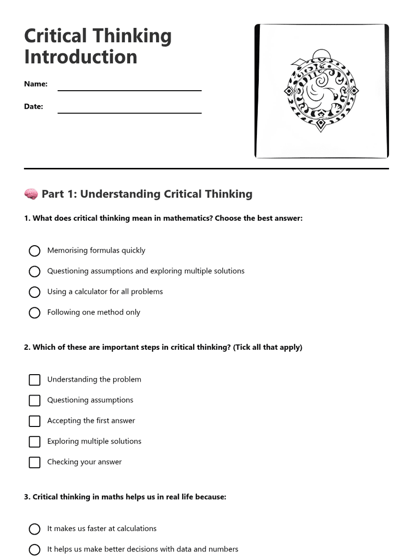 Critical Thinking Introduction