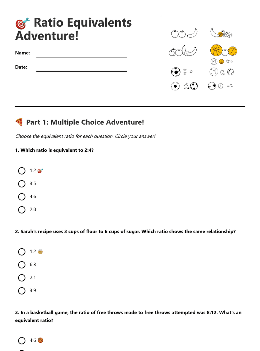 Ratio Equivalents Adventure!