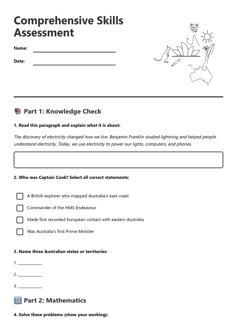 Comprehensive Skills Assessment