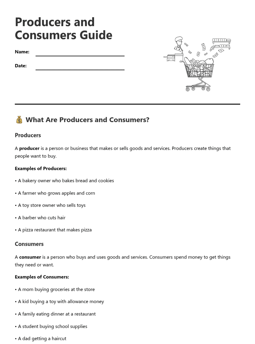 Producers and Consumers Guide