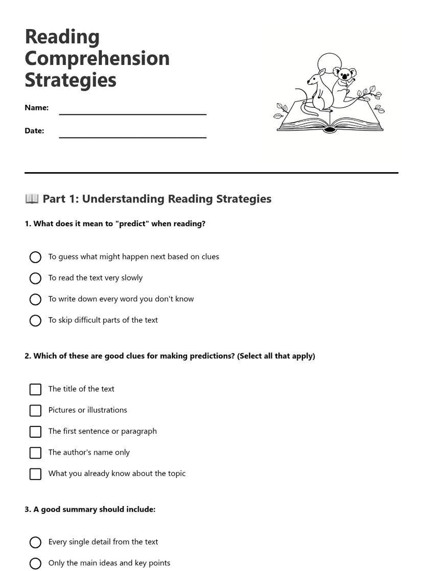 Reading Comprehension Strategies