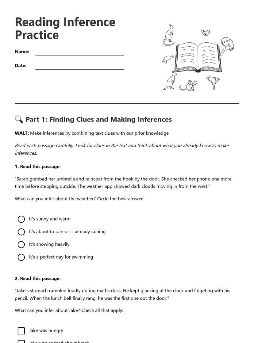 Reading Inference Practice