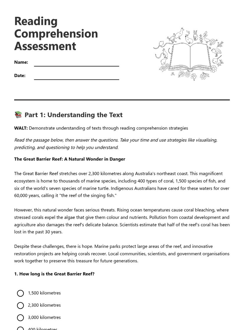 Reading Comprehension Assessment