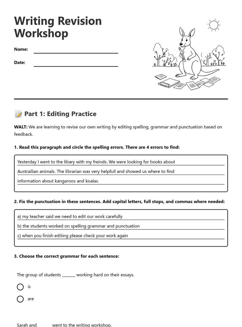 Writing Revision Workshop