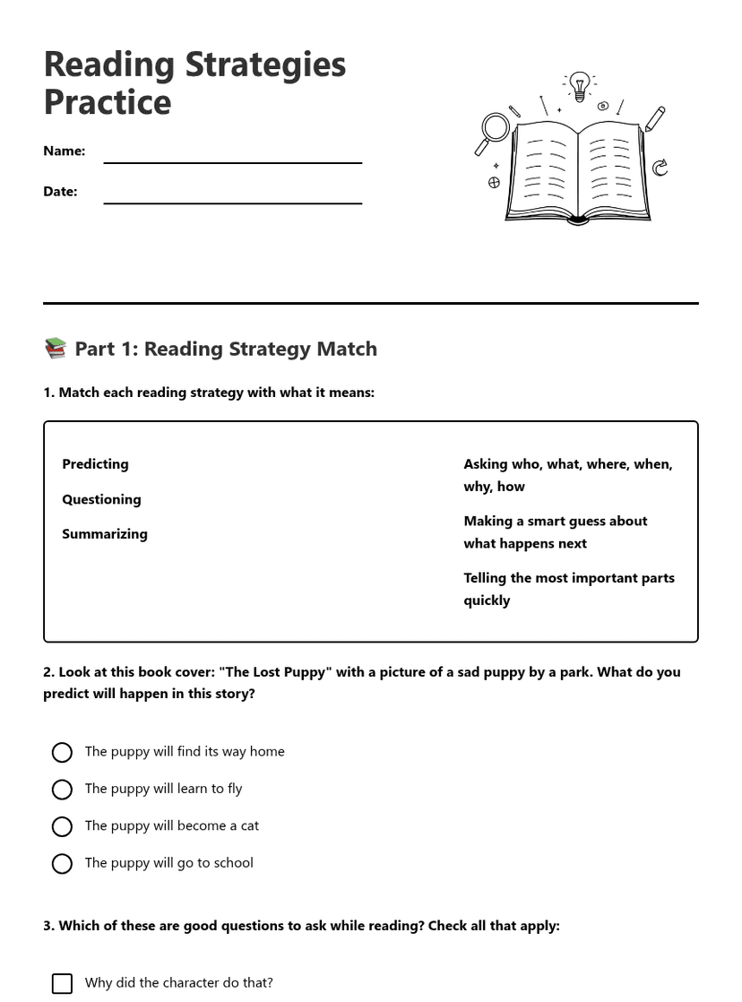 Reading Strategies Practice