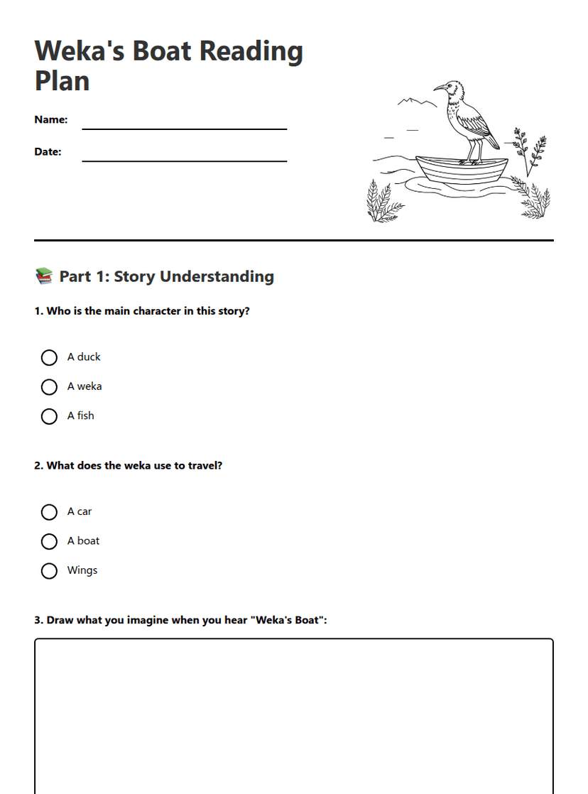 Weka's Boat Reading Plan