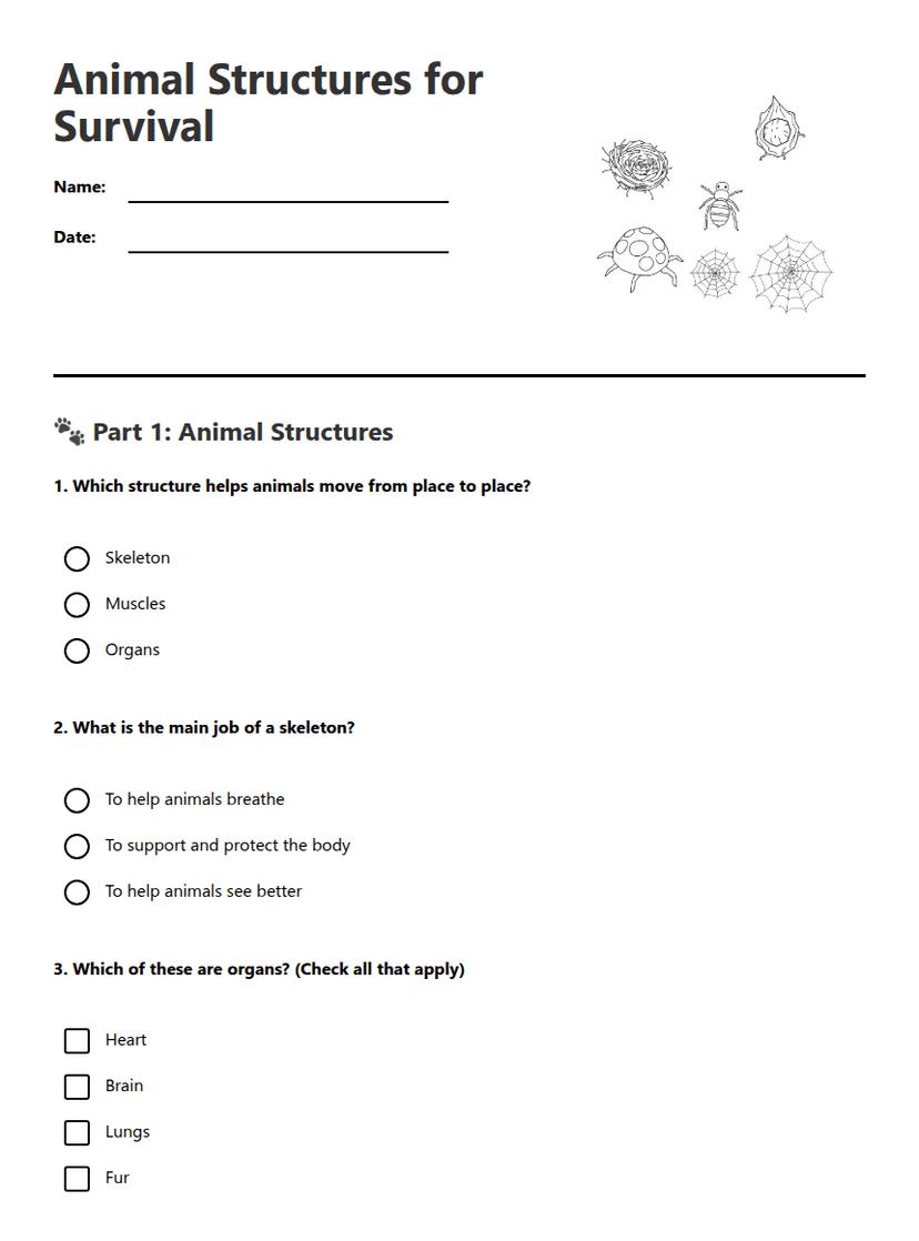 Animal Structures for Survival
