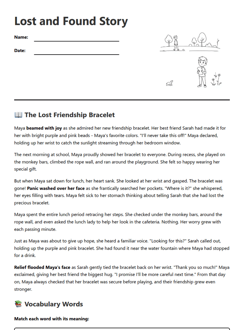 Lost and Found Story