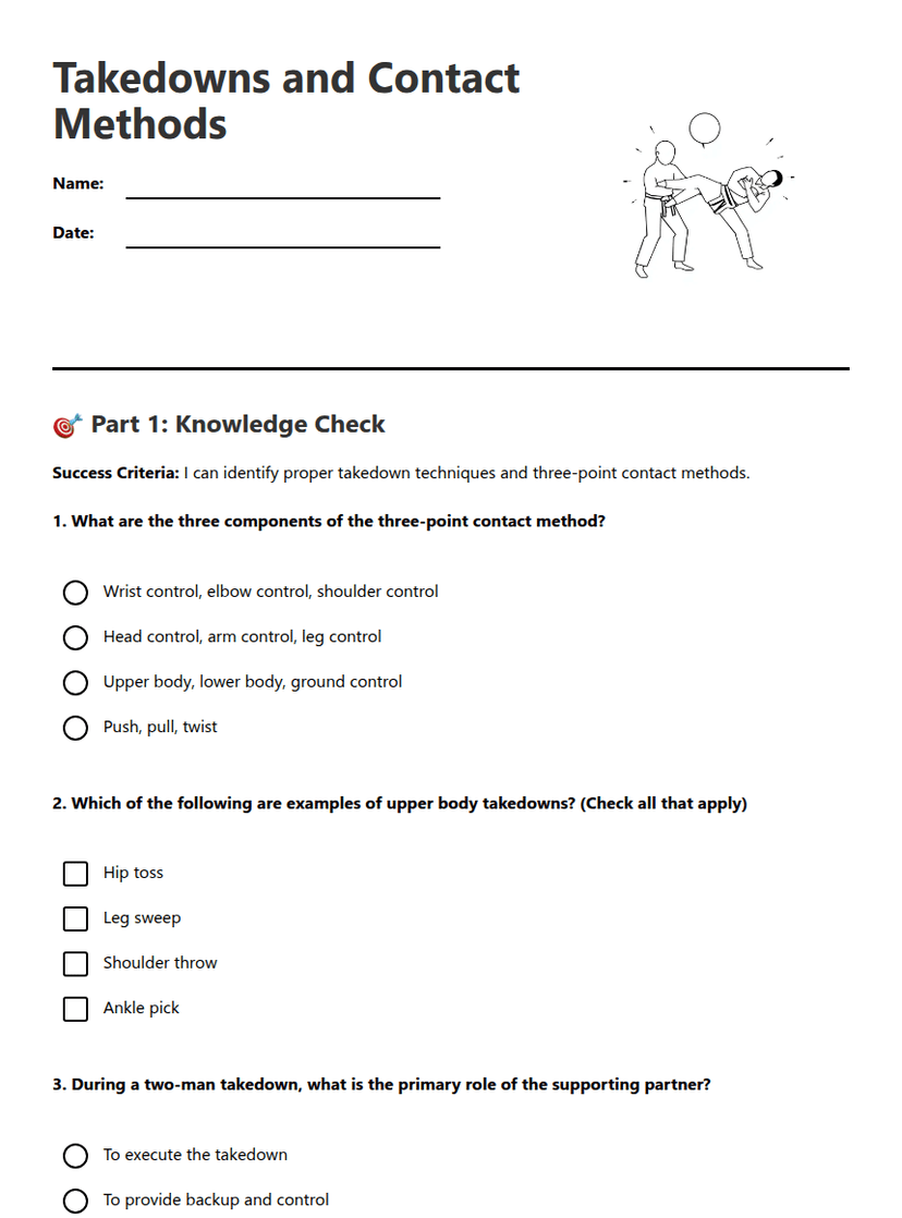Takedowns and Contact Methods