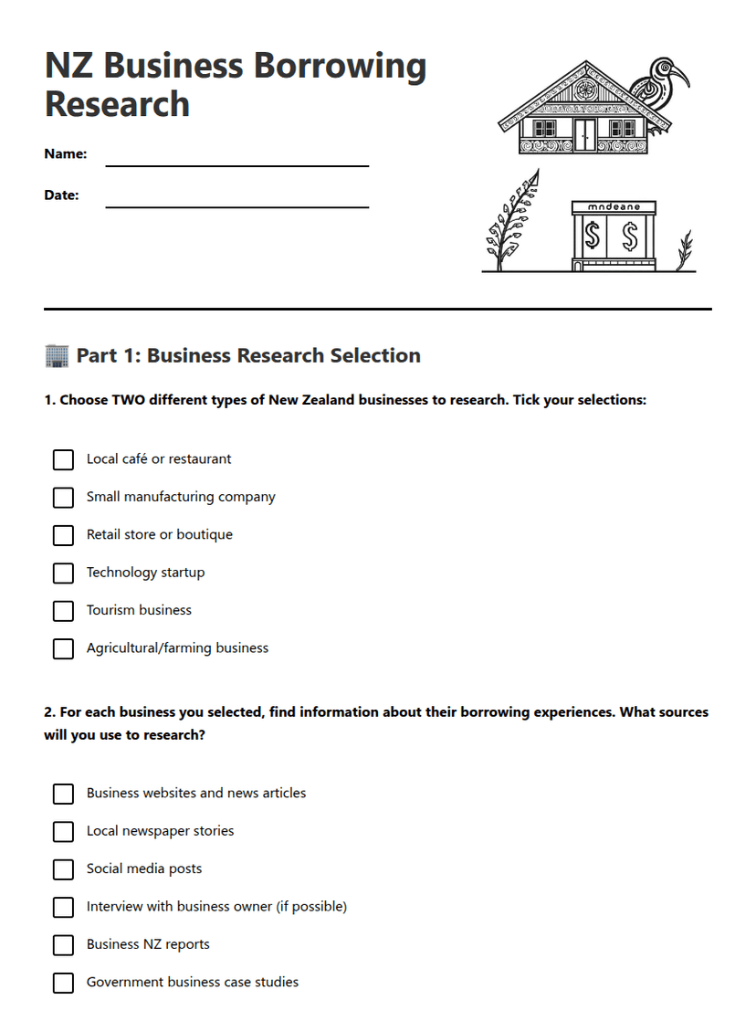 NZ Business Borrowing Research