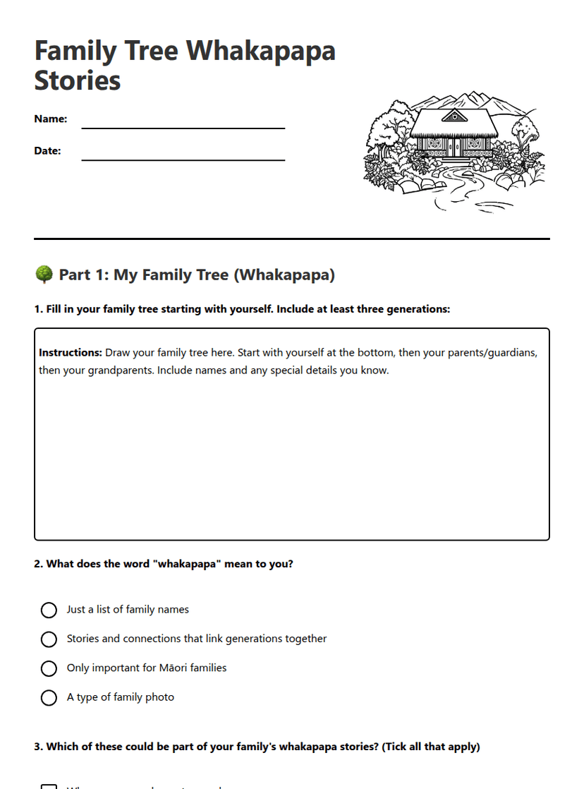 Family Tree Whakapapa Stories