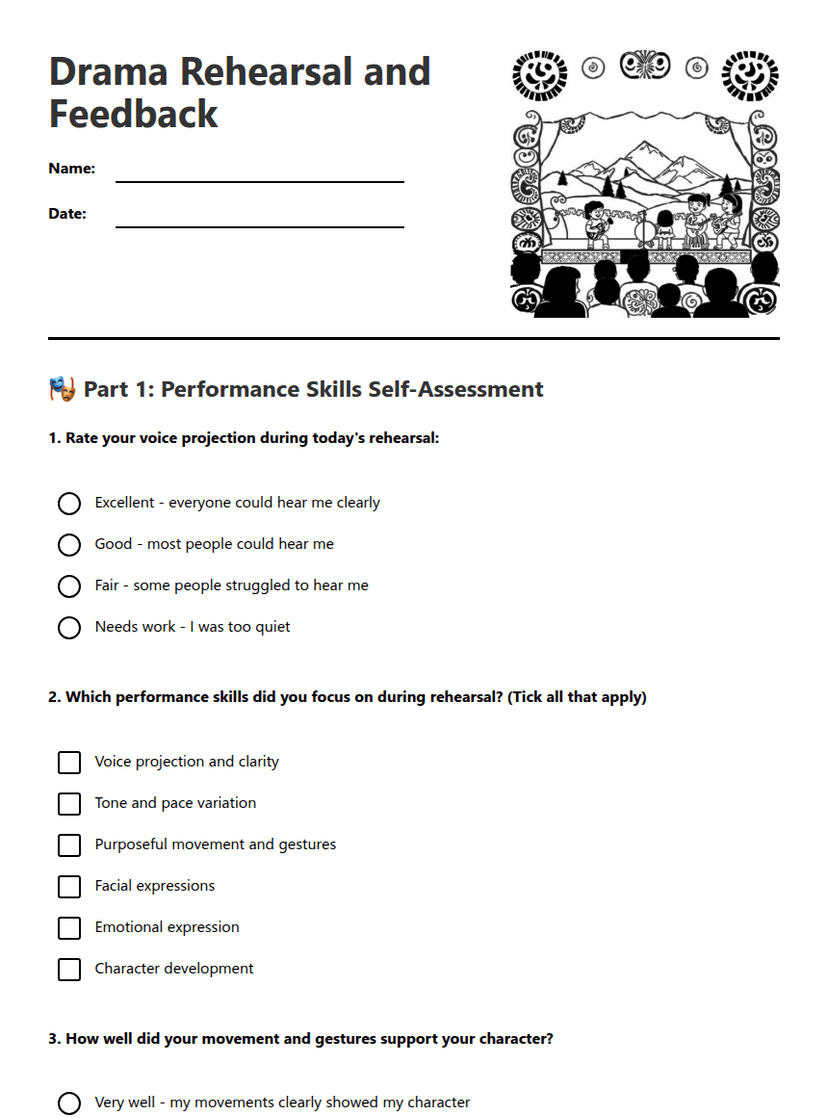 Drama Rehearsal and Feedback