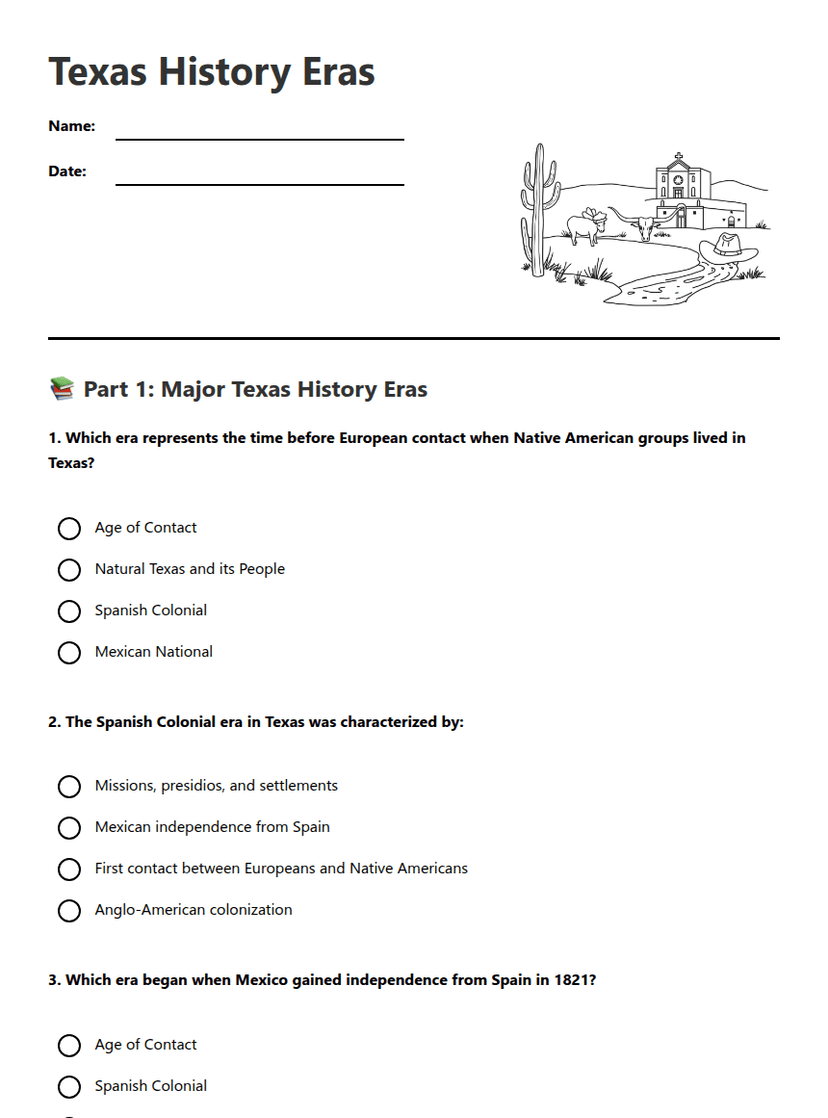 Texas History Eras