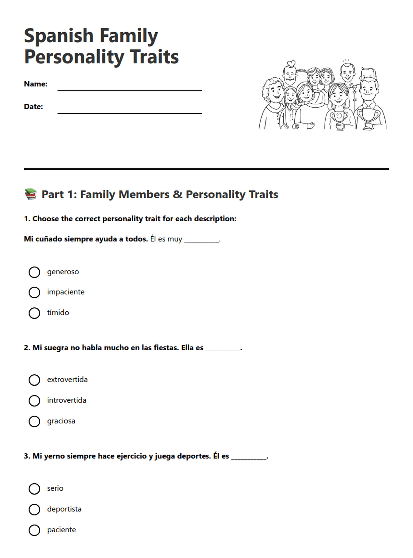 Spanish Family Personality Traits