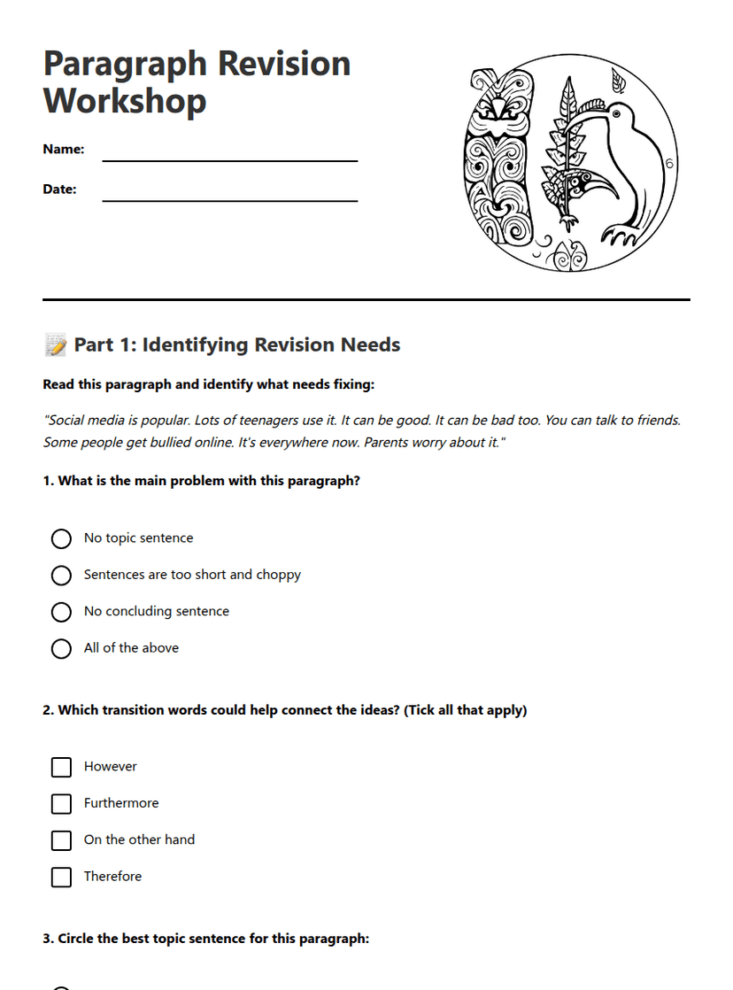 Paragraph Revision Workshop
