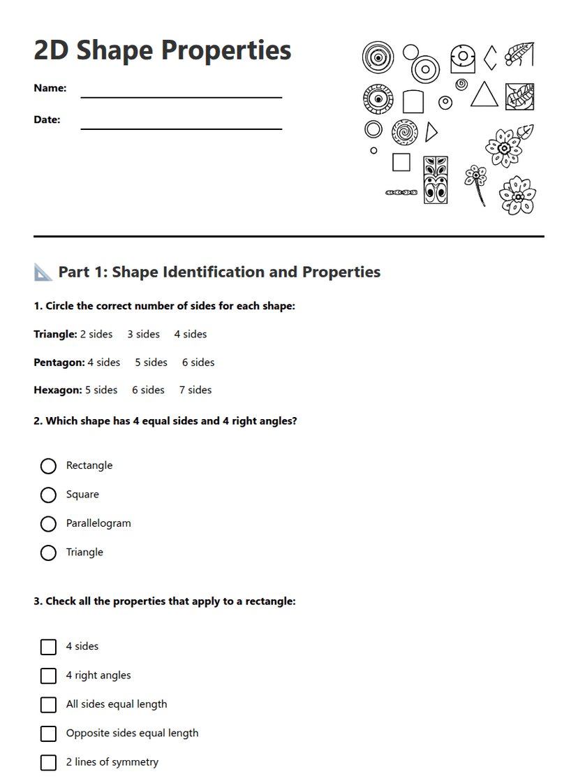 2D Shape Properties