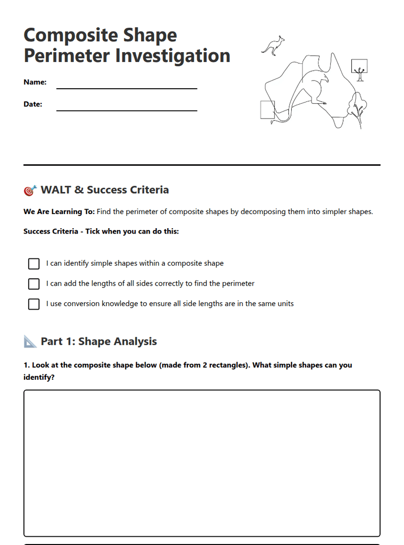 Composite Shape Perimeter Investigation