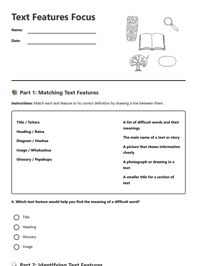 Text Features Focus