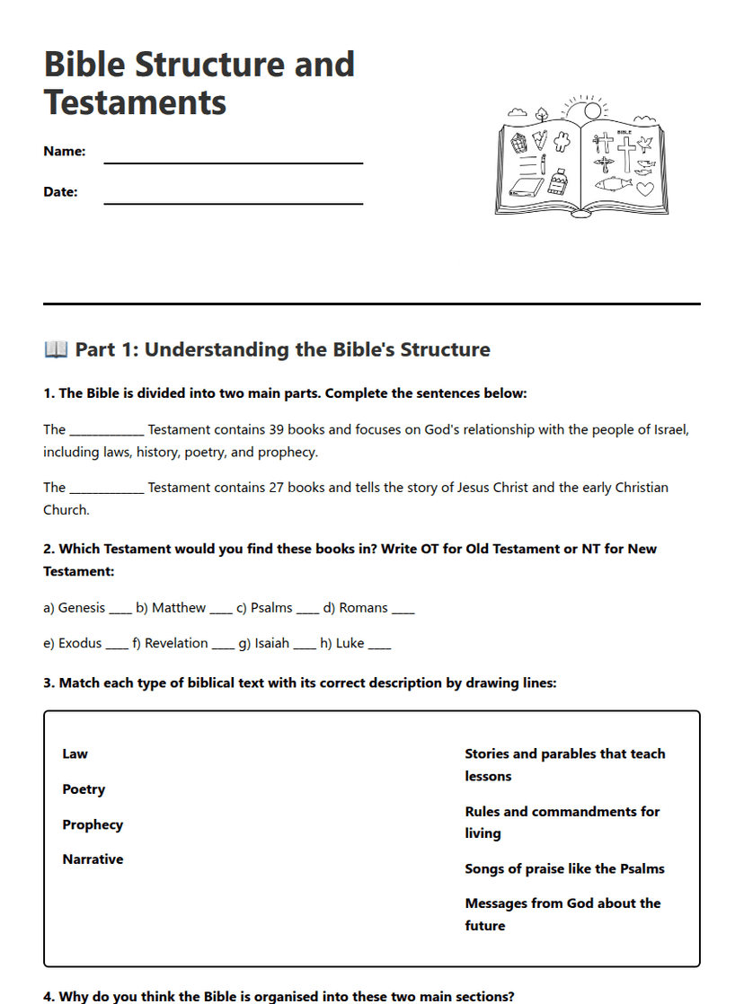 Bible Structure and Testaments