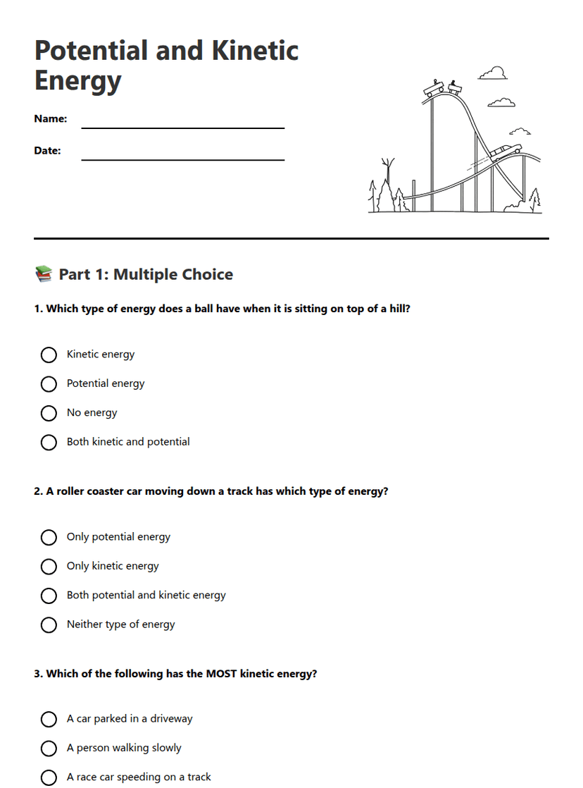 Potential and Kinetic Energy