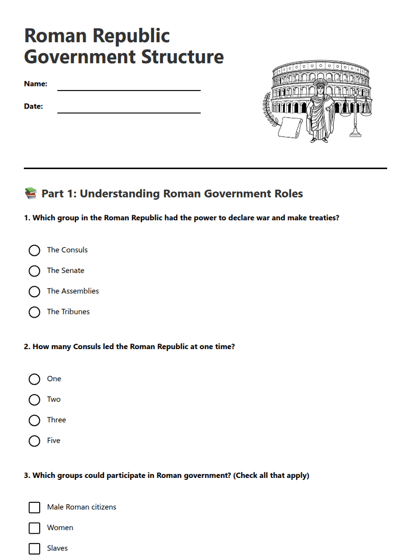 Roman Republic Government Structure