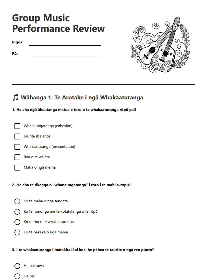 Group Music Performance Review