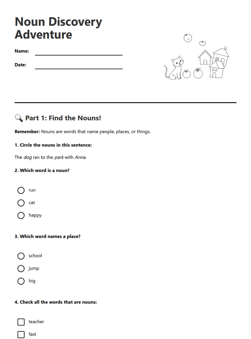Noun Discovery Adventure
