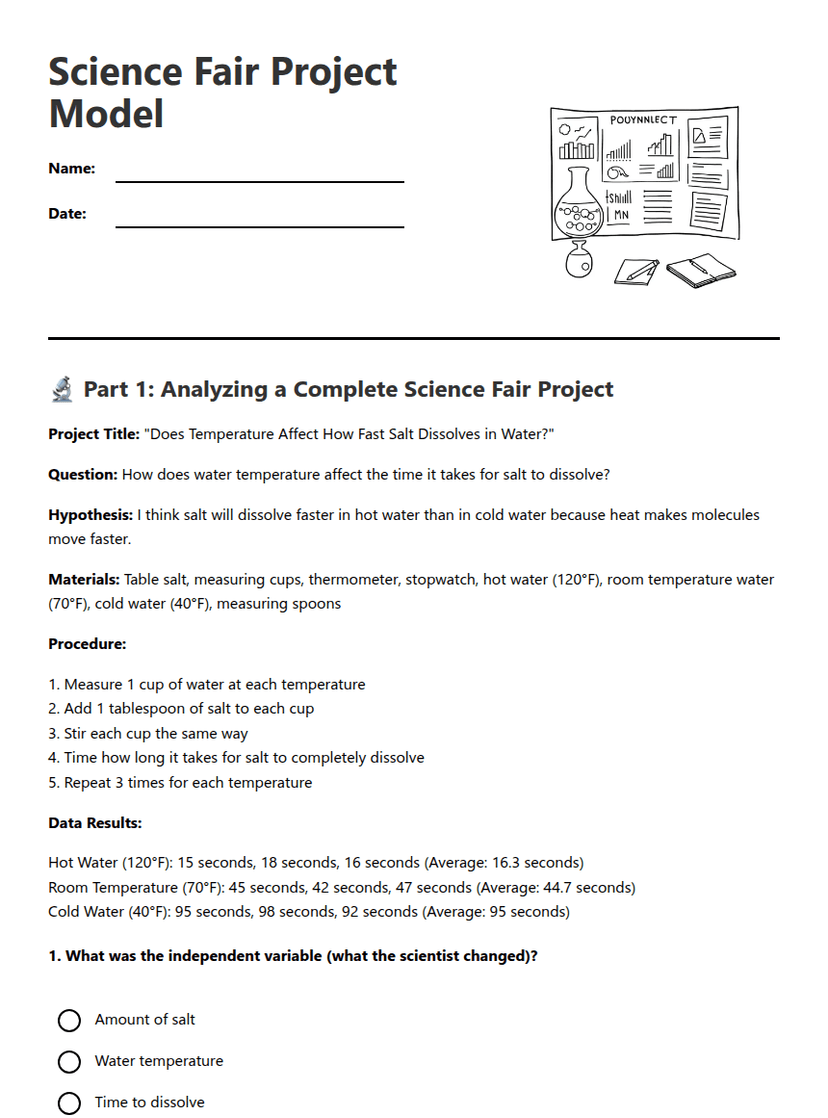 Science Fair Project Model