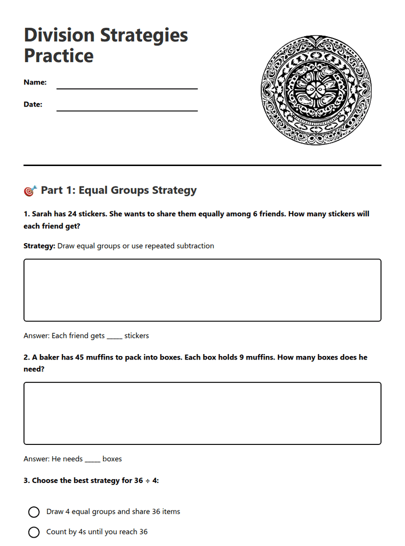 Division Strategies Practice