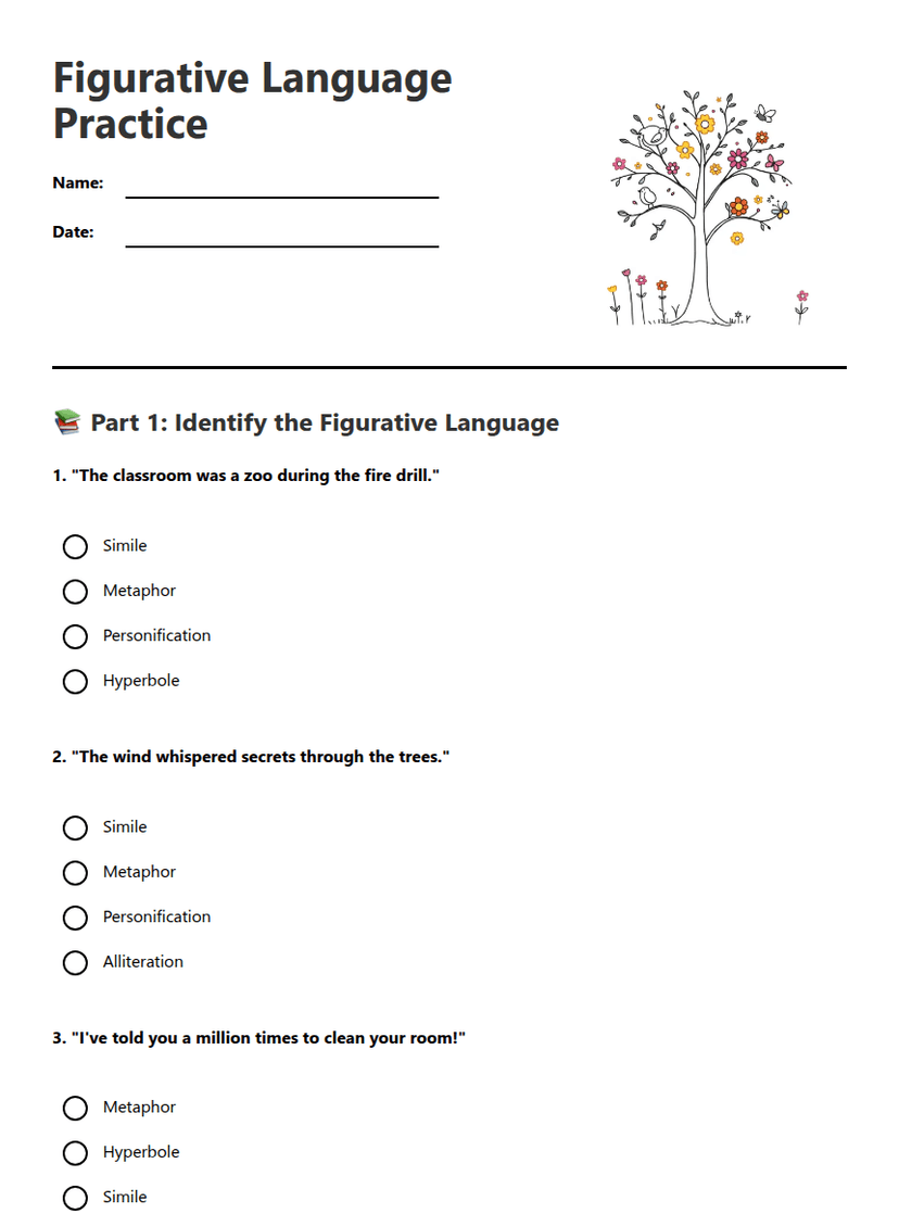 Figurative Language Practice
