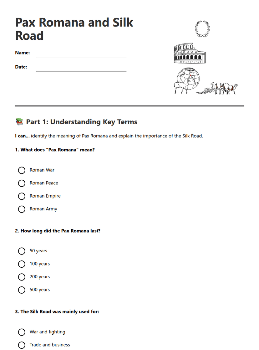 Pax Romana and Silk Road