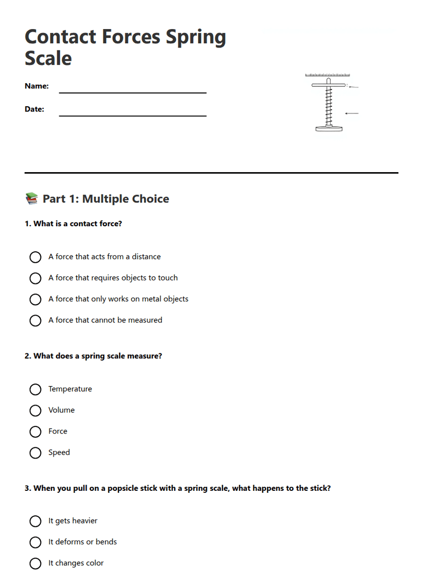 Contact Forces Spring Scale