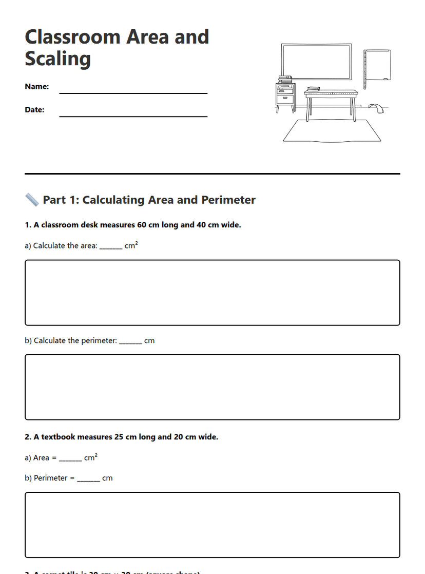Classroom Area and Scaling