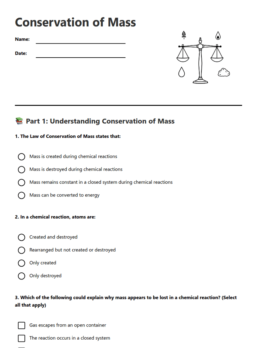Conservation of Mass