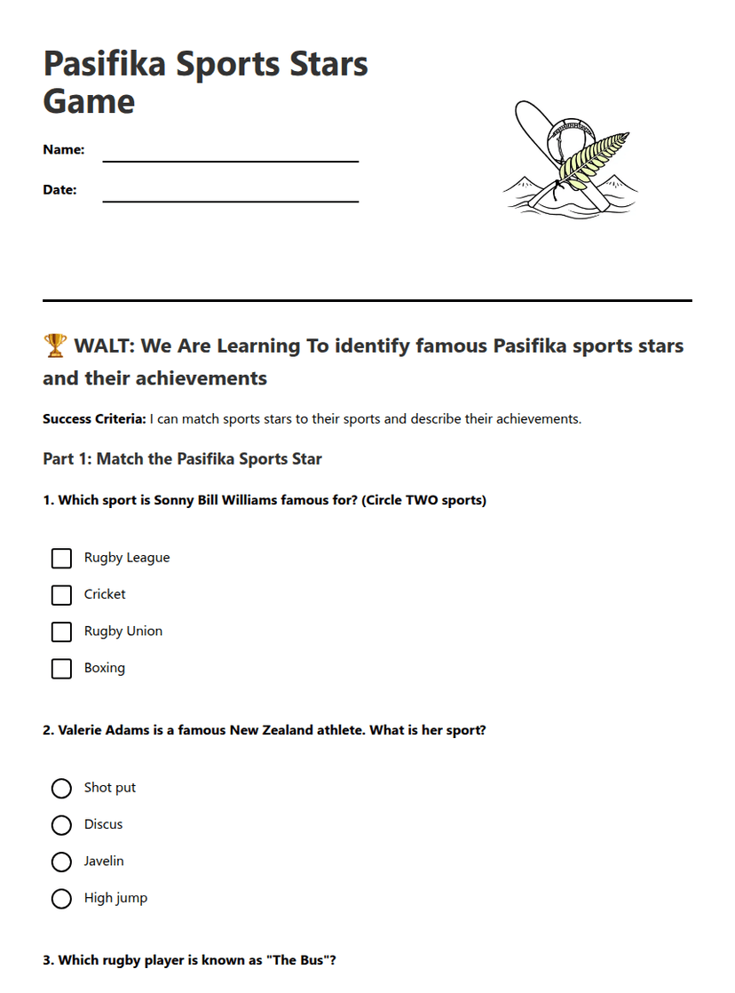 Pasifika Sports Stars Game