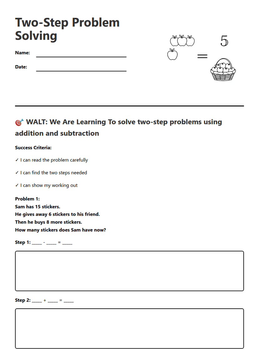 Two-Step Problem Solving