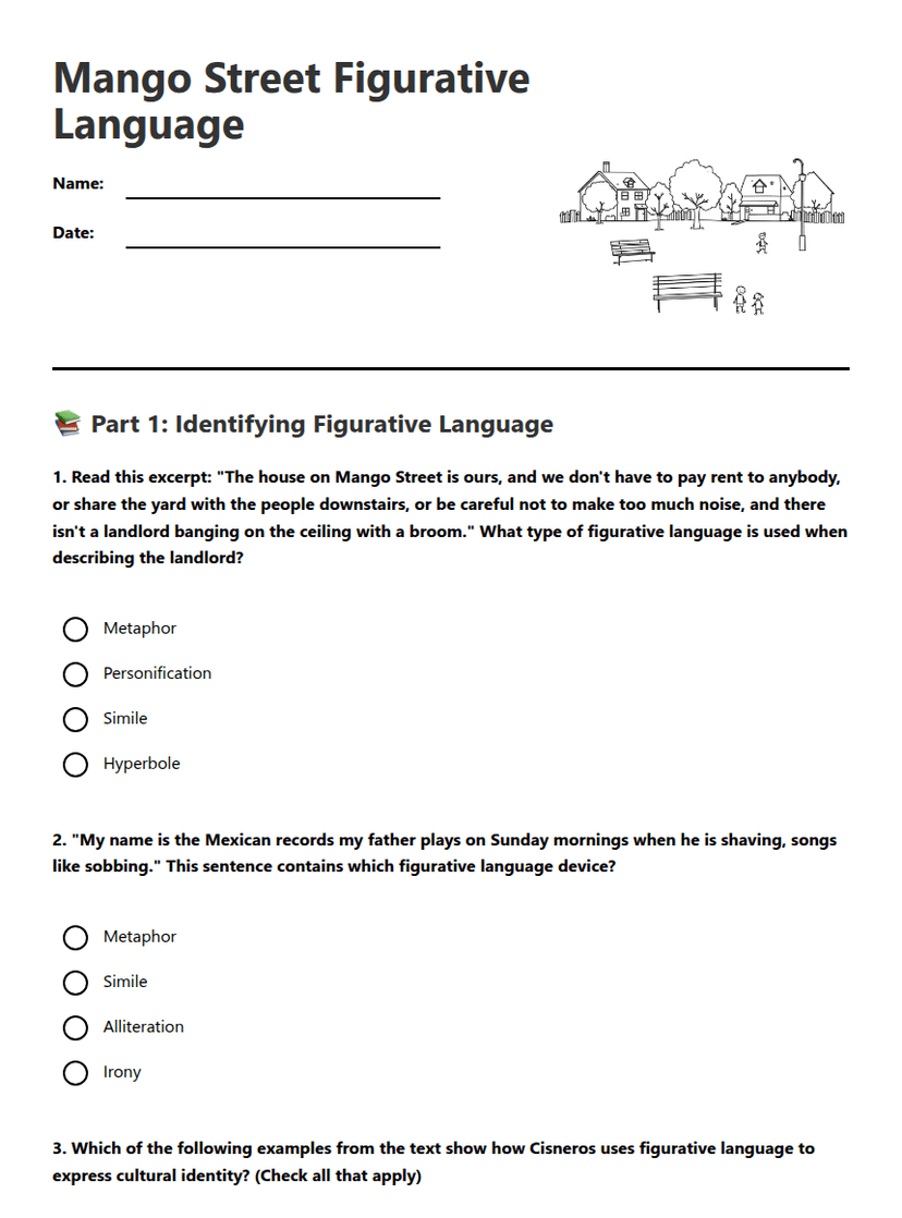 Mango Street Figurative Language