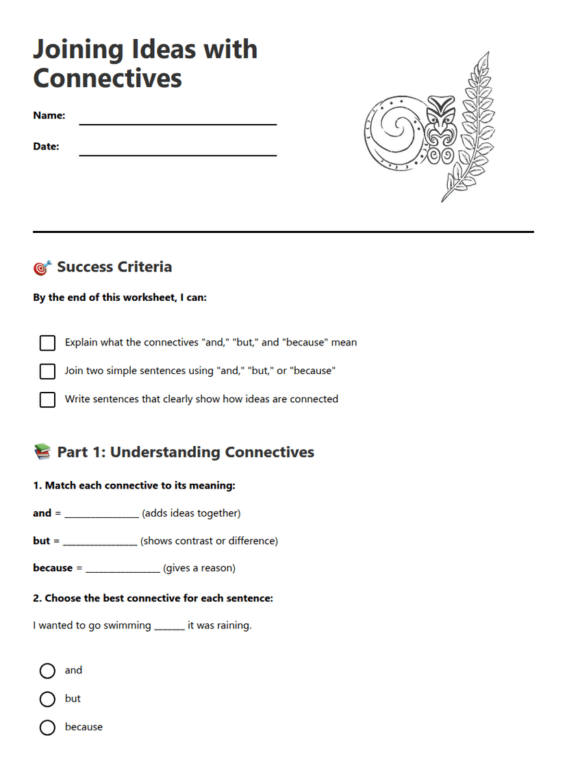 Joining Ideas with Connectives