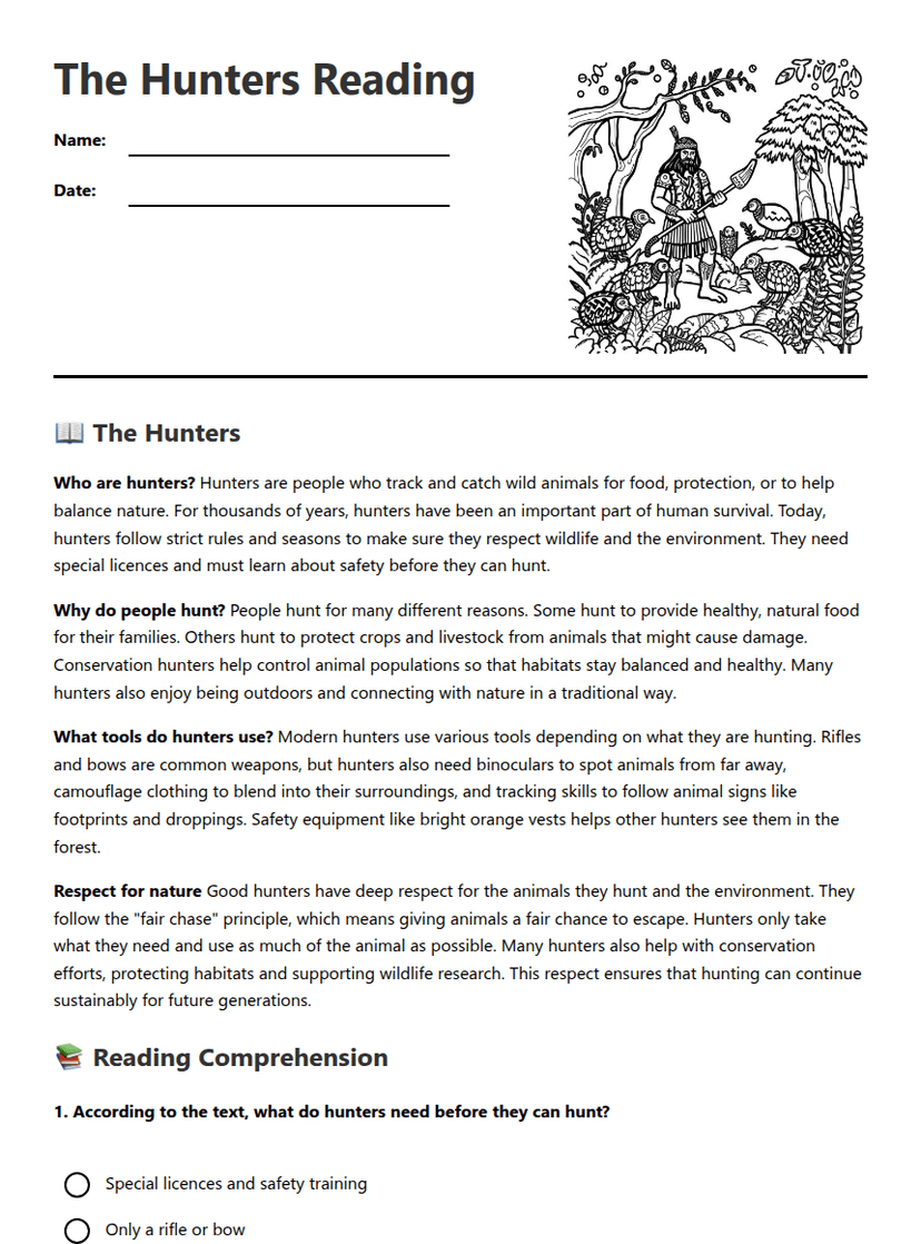 The Hunters Reading