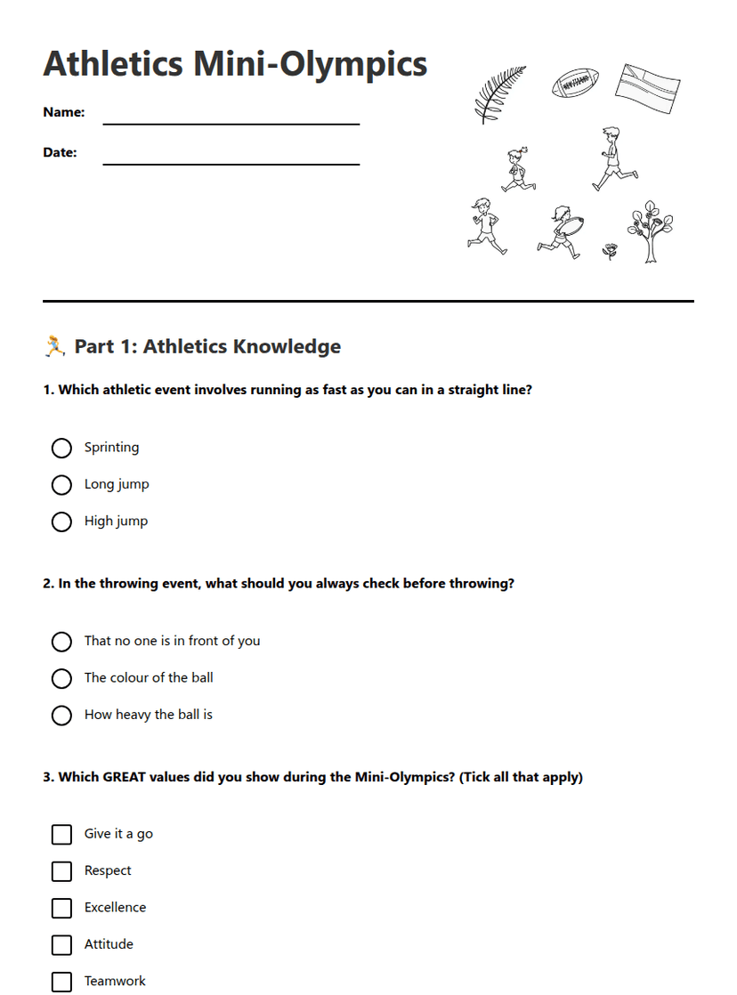 Athletics Mini-Olympics