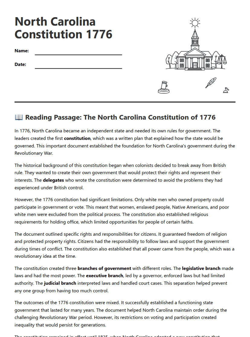 North Carolina Constitution 1776