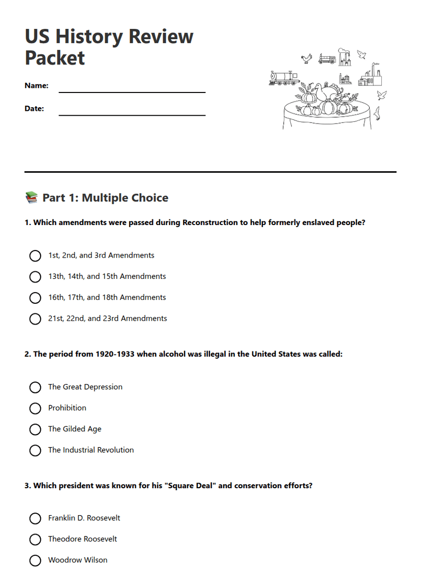 US History Review Packet