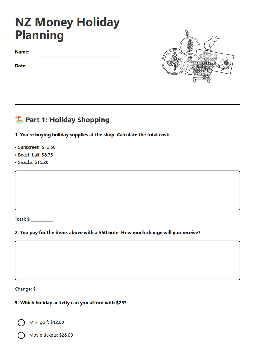 NZ Money Holiday Planning
