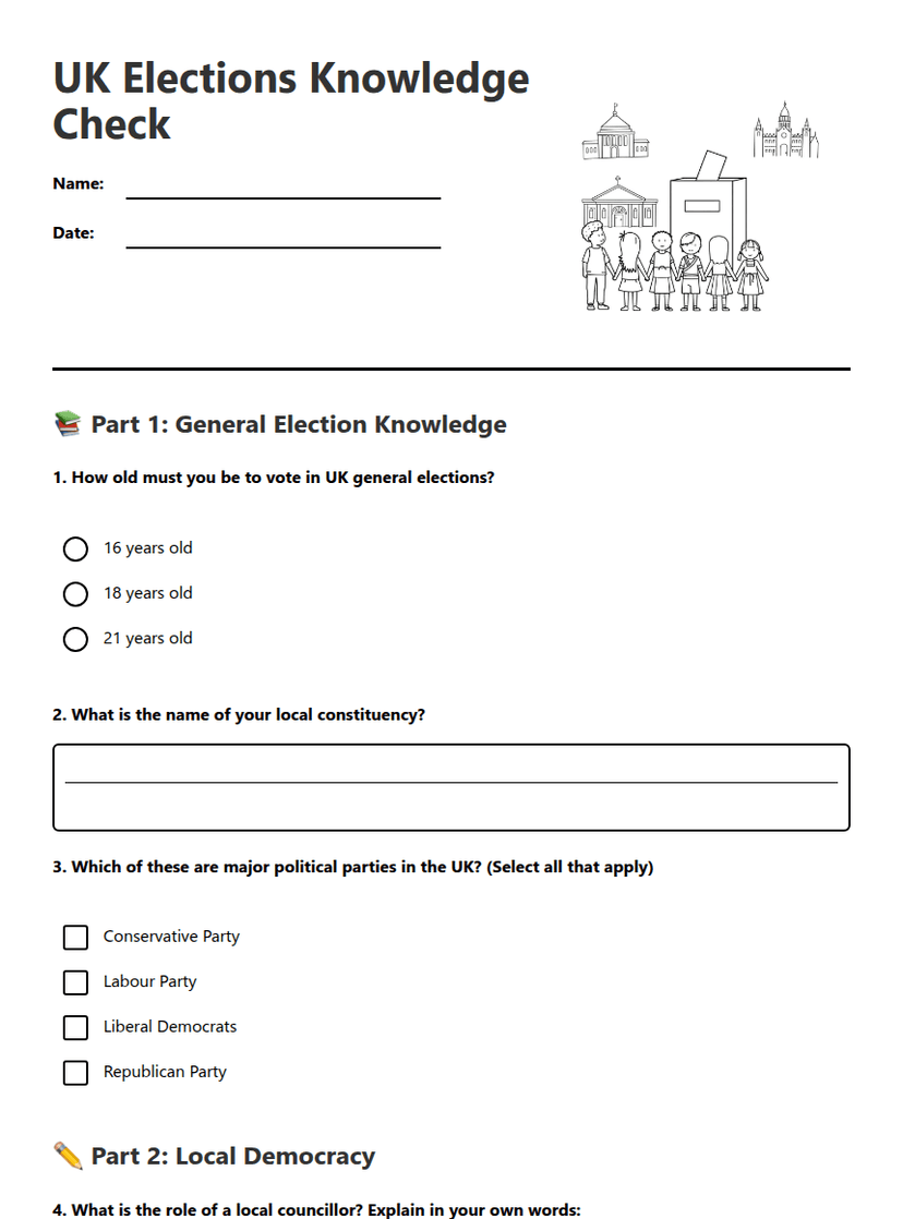 UK Elections Knowledge Check