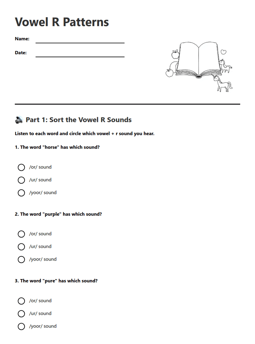 Vowel R Patterns